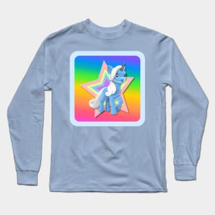 Rainbow Unicorn with Star Long Sleeve T-Shirt